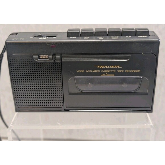 Realistic CTR-76 Voice Actuated Cassette Tape Recorder Radio Shack Tested Works - Picture 1 of 10